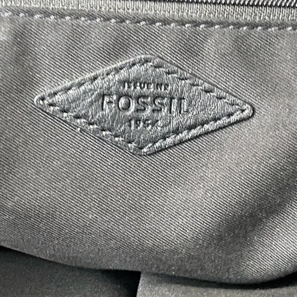 Fossil Kinley Cowhide Black Pebbled Leather Shopper Bag - Picture 13 of 16